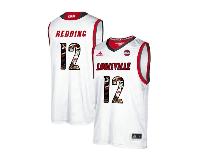 Louisville Cardinals #12 Jacob Redding Authentic College Basketball Jersey White