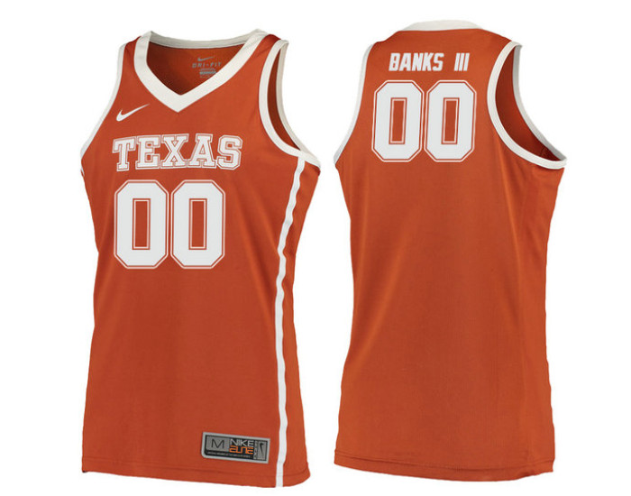 Texas Longhorns #00 James Banks III Authentic College Basketball Jersey Orange