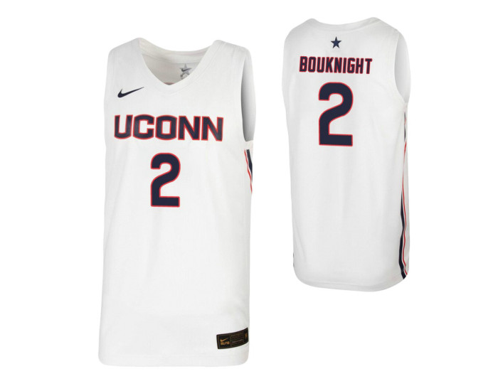 James Bouknight Authentic College Basketball Jersey White UConn Huskies