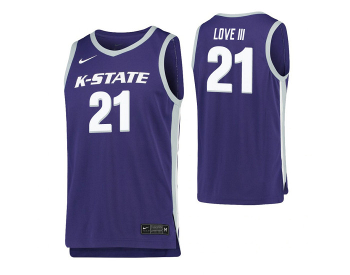 James Love III Authentic College Basketball Jersey Purple Kansas State Wildcats