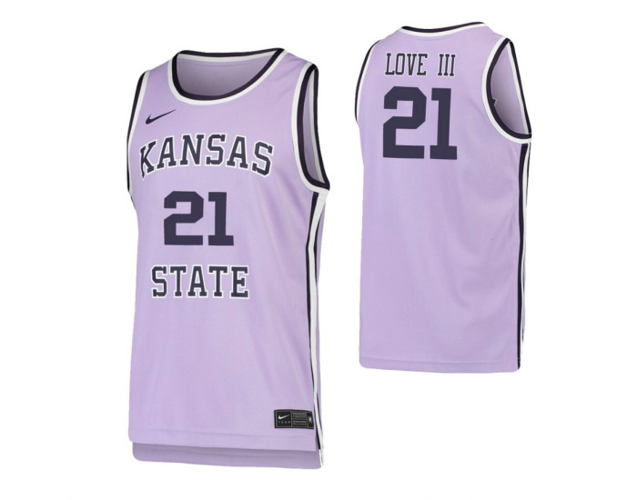 James Love III Kansas State Wildcats Purple Authentic College Basketball Jersey