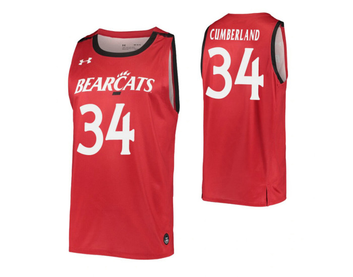 Youth Cincinnati Bearcats #34 Jarron Cumberland Red Authentic College Basketball Jersey