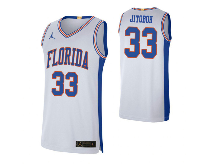 Youth Florida Gators 33 Jason Jitoboh Retro Limited Replica College Basketball Jersey White