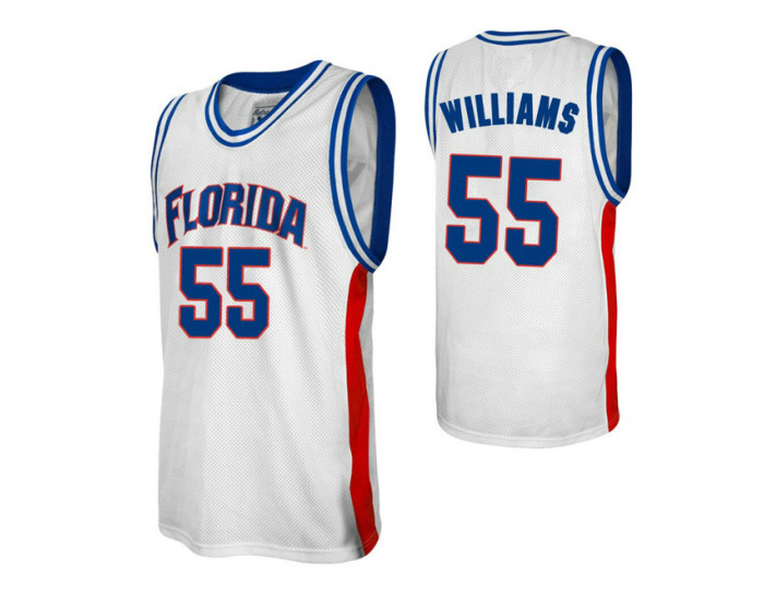 Youth Florida Gators 55 Jason Williams Alumni Authentic College Basketball Jersey White