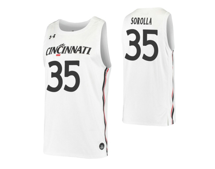 Youth Cincinnati Bearcats #35 Jaume Sorolla White Authentic College Basketball Jersey