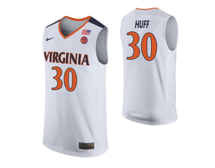 Virginia Cavaliers #30 Jay Huff White Replica College Basketball Jersey