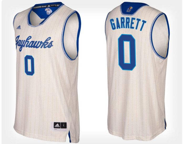 Youth Kansas Jayhawks #0 Marcus Garrett Cream Alternate Authentic College Basketball Jersey