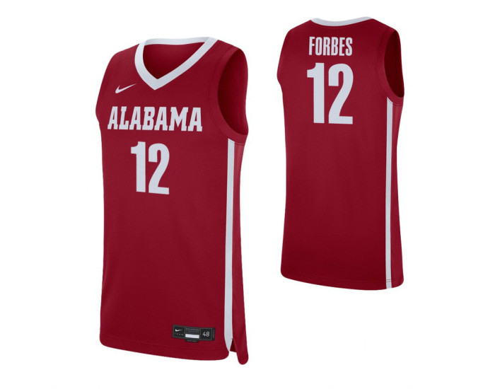 Alabama Crimson Tide Jaylen Forbes Authentic College Basketball Jersey Crimson
