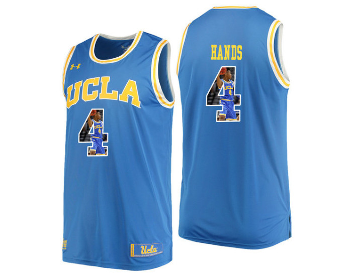 UCLA Bruins #4 Jaylen Hands Authentic College Basketball Jersey Blue