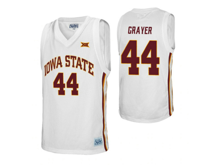 Youth Iowa State Cyclones 44 Jeff Grayer  Alumni Authentic College Basketball Jersey White