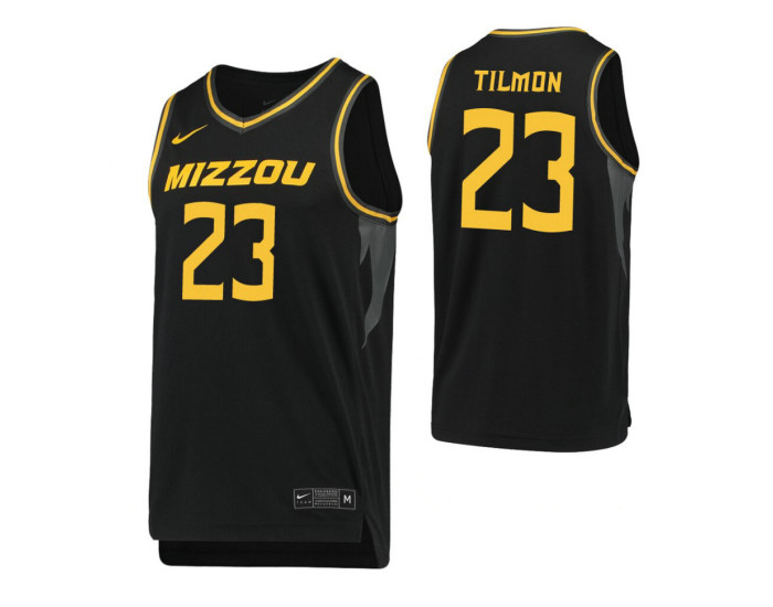 Missouri Tigers #23 Jeremiah Tilmon Black Authentic College Basketball Jersey