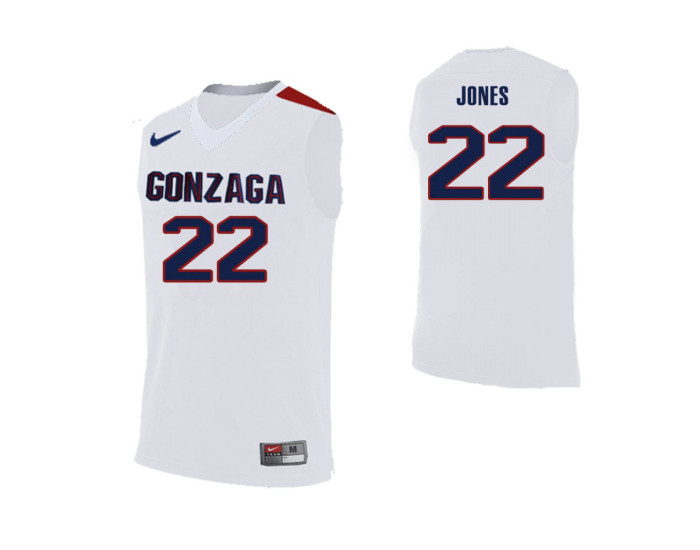 Gonzaga Bulldogs Jeremy Jones Authentic College Basketball Jersey White
