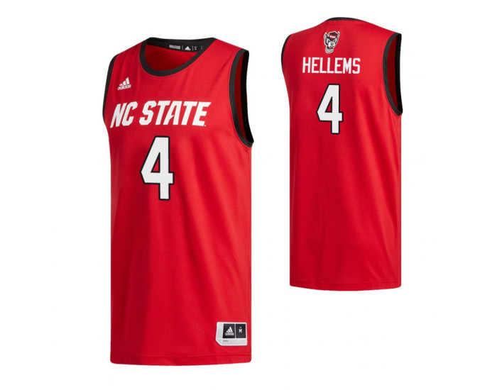 NC State Wolfpack #4 Jericole Hellems Red Authentic College Basketball Jersey