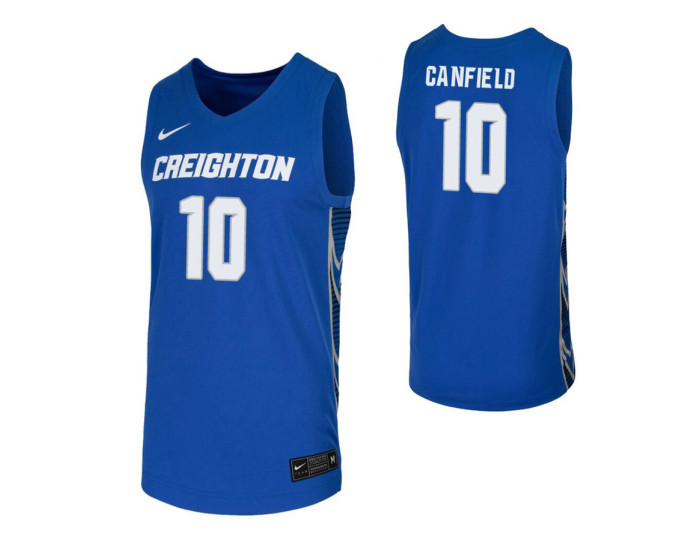 Youth Jett Canfield Authentic College Basketball Jersey Royal Creighton Bluejays