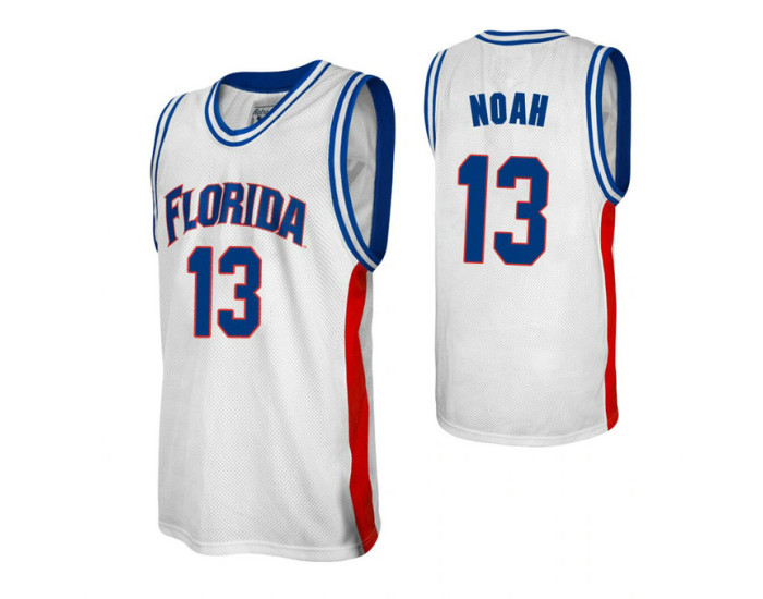 Florida Gators #13 Joakim Noah White Authentic College Basketball Jersey