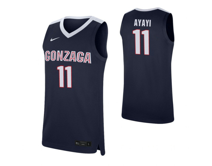 Gonzaga Bulldogs #11 Joel Ayayi Navy Authentic College Basketball Jersey