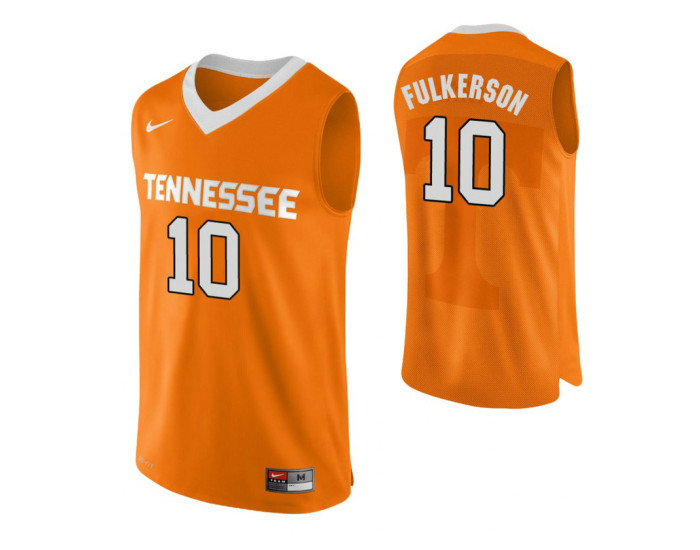 Tennessee Volunteers #10 John Fulkerson Performace Authentic College Basketball Jersey Orange