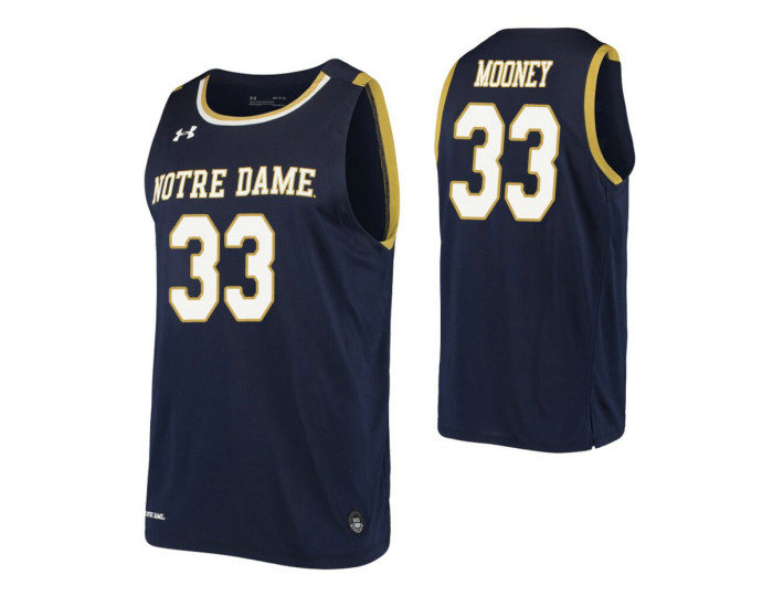 John Mooney Authentic College Basketball Jersey Navy Notre Dame Fighting Irish