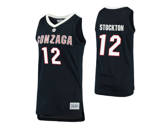 Gonzaga Bulldogs #12 John Stockton Navy Authentic College Basketball Jersey