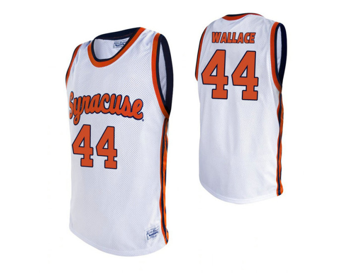 Syracuse Orange #44 John Wallace White Replica College Basketball Jersey