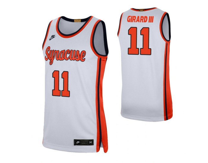 Syracuse Orange #11 Joseph Girard III White Authentic College Basketball Jersey