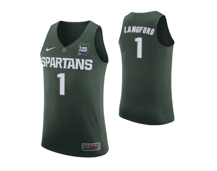 Youth Joshua Langford Michigan State Spartans Green 2019 Final Four Authentic College Basketball Jersey