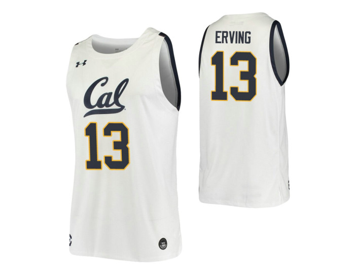 Jules Erving Replica College Basketball Jersey White California Golden Bears