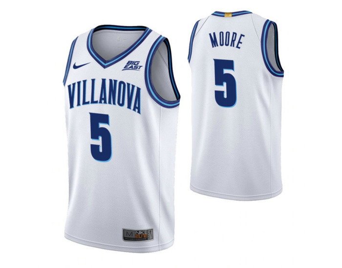 Youth Villanova Wildcats Justin Moore White Home Replica College Basketball Jersey