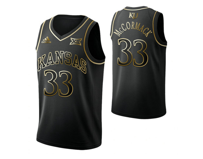 Youth Kansas Jayhawks #33 David McCormack Black Authentic College Basketball Jersey