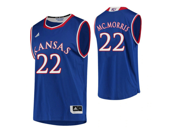 Youth Kansas Jayhawks #22 Marcus Morris Sr. Authentic College Basketball Jersey Royal