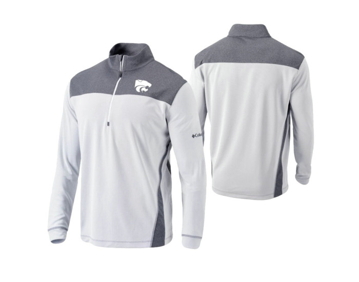 Kansas State Wildcats White Omni-Wick Standard Quarter-Zip Jacket