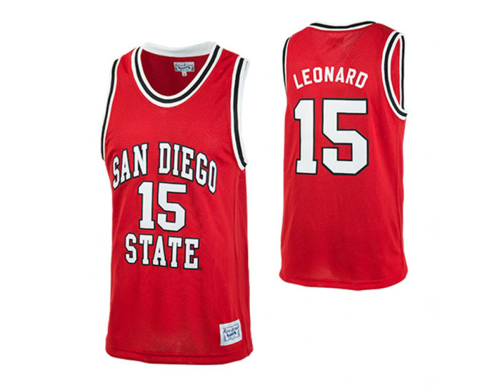 Youth San Diego State Aztecs #15 Kawhi Leonard Authentic College Basketball Jersey Red