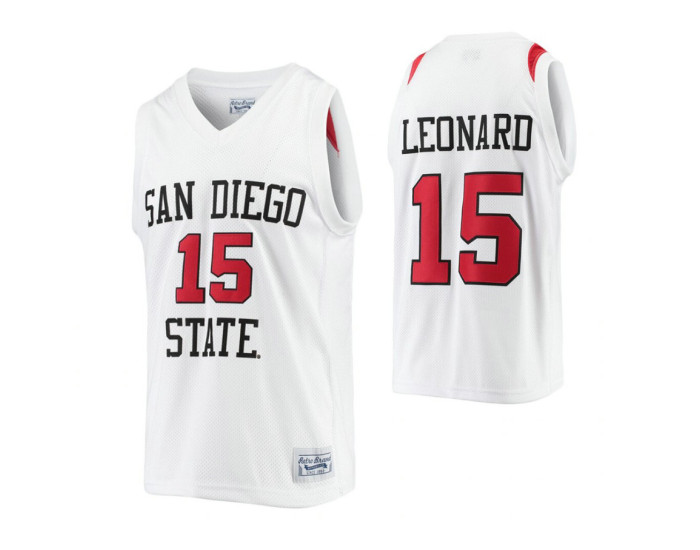 Kawhi Leonard San Diego State Aztecs White Authentic College Basketball Jersey Alumni Limited