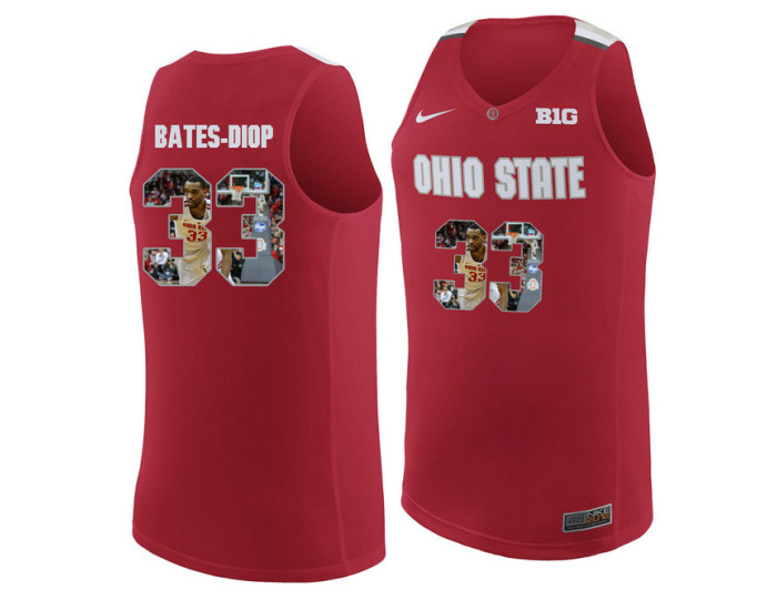 Youth Ohio State Buckeyes #33 Keita Bates-Diop Authentic College Basketball Jersey Red