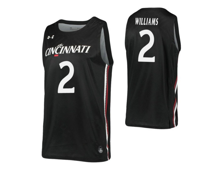 Cincinnati Bearcats #2 Keith Williams Black Authentic College Basketball Jersey