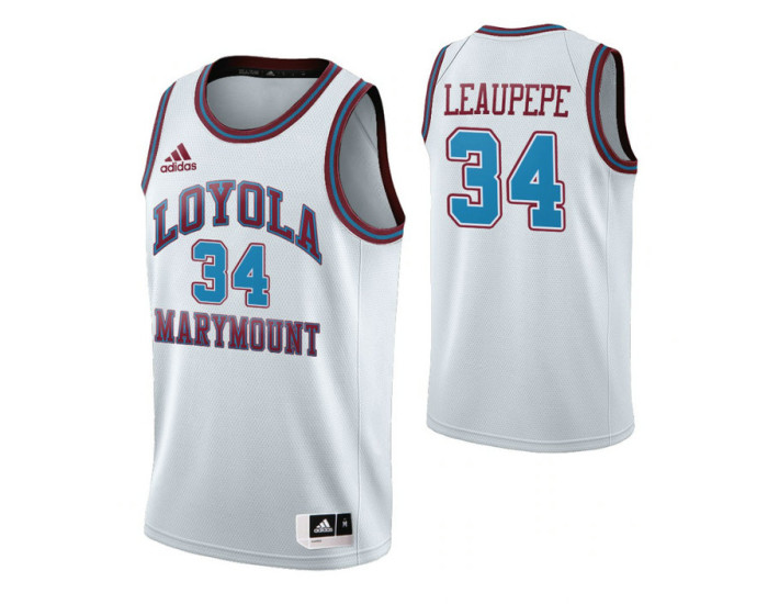 Youth Loyola Marymount Lions #34 Keli Leaupepe White Authentic College Basketball Jersey