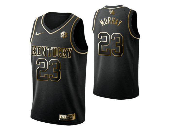 Youth Jamal Murray Kentucky Wildcats Black Golden Edition Authentic College Basketball Jersey