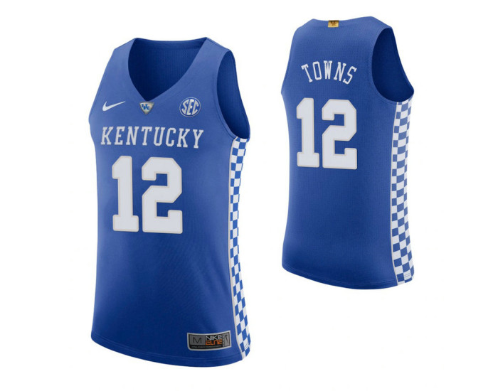 Youth Karl-Anthony Towns Kentucky Wildcats Royal Authentic College Basketball Jersey