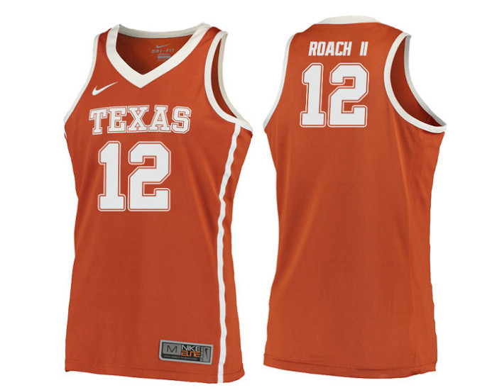Texas Longhorns #12 Kerwin Roach II Replica College Basketball Jersey Orange