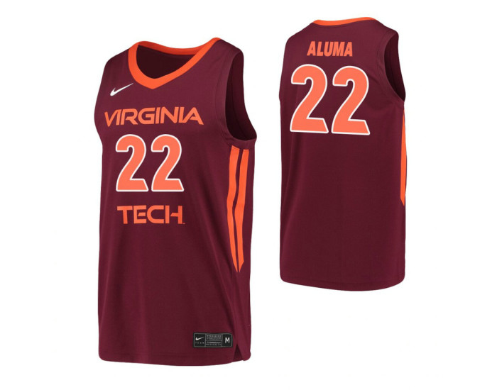 Youth Virginia Tech Hokies #22 Keve Aluma Maroon Authentic College Basketball Jersey