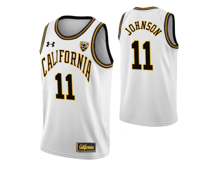 California Golden Bears 11 Kevin Johnson Classic Replica College Basketball Jersey White