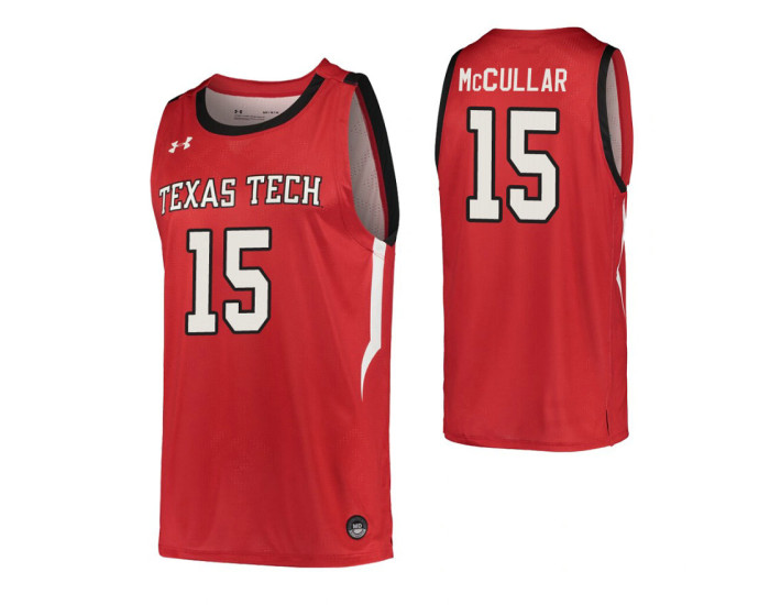 Texas Tech Red Raiders #15 Kevin McCullar Red Authentic College Basketball Jersey