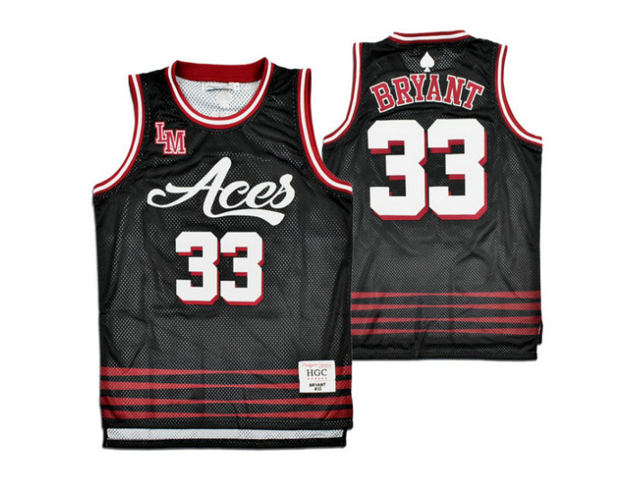 Lower Merion Kobe Bryant #33 Alternate High School Basketball Authentic College Basketball Jersey Black