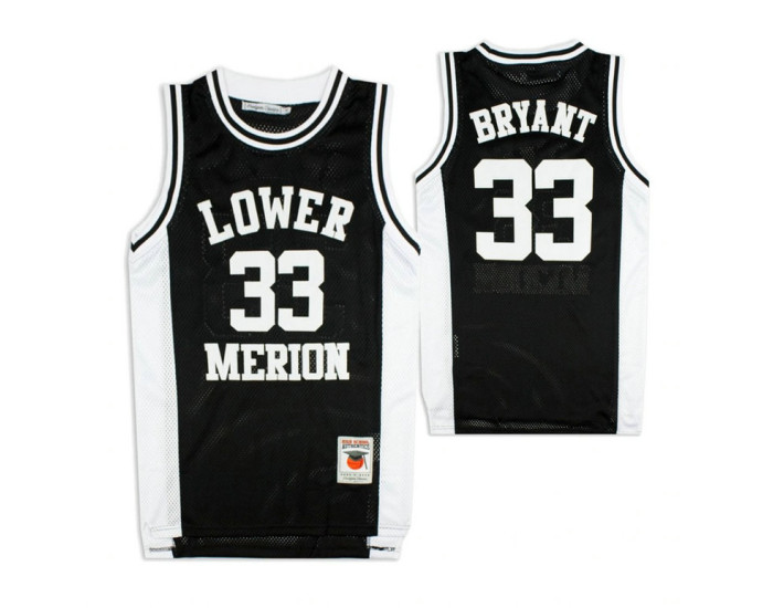 Lower Merion Kobe Bryant #33 High School Basketball Authentic College Basketball Jersey Black