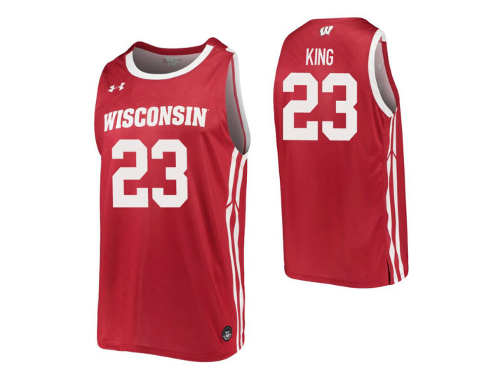 Youth Kobe King Authentic College Basketball Jersey Red Wisconsin Badgers