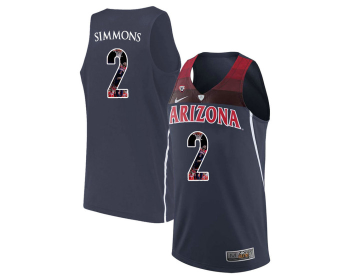 Youth Arizona Wildcats #2 Kobi Simmons Replica College Basketball Jersey Navy