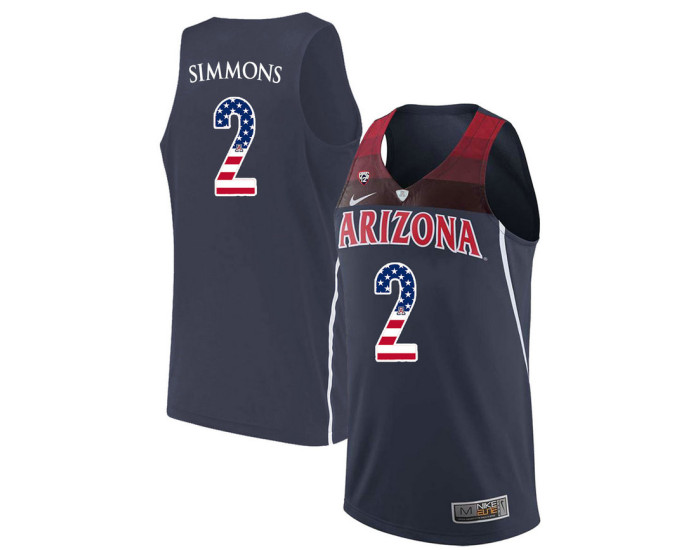 Youth Arizona Wildcats #2 Kobi Simmons Authentic College Basketball Jersey Navy