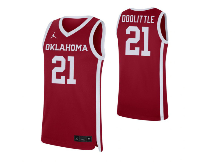 Kristian Doolittle Authentic College Basketball Jersey Crimson Oklahoma Sooners