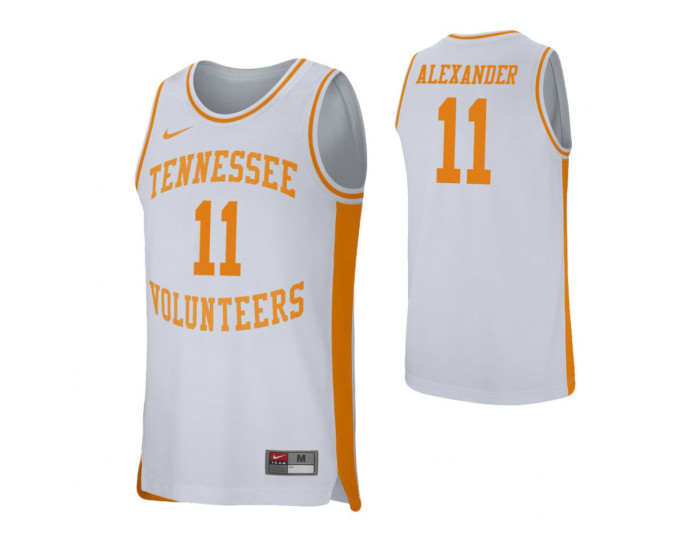 Tennessee Volunteers #11 Kyle Alexander White Authentic College Basketball Jersey