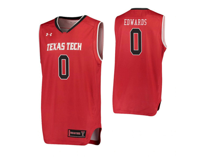 Youth Texas Tech Red Raiders Kyler Edwards Performance Authentic College Basketball Jersey Red